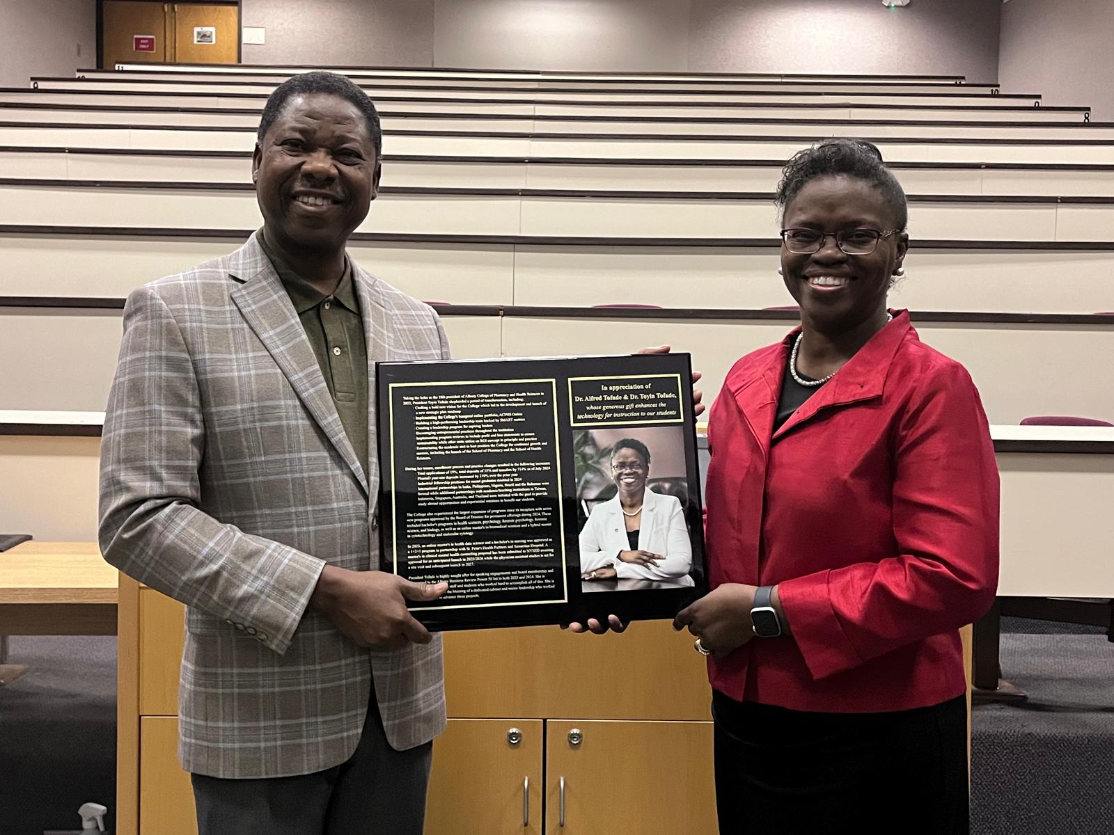 ASHP Donald E. Francke Medal, 2022 — and a gift for students, with my husband Alfred